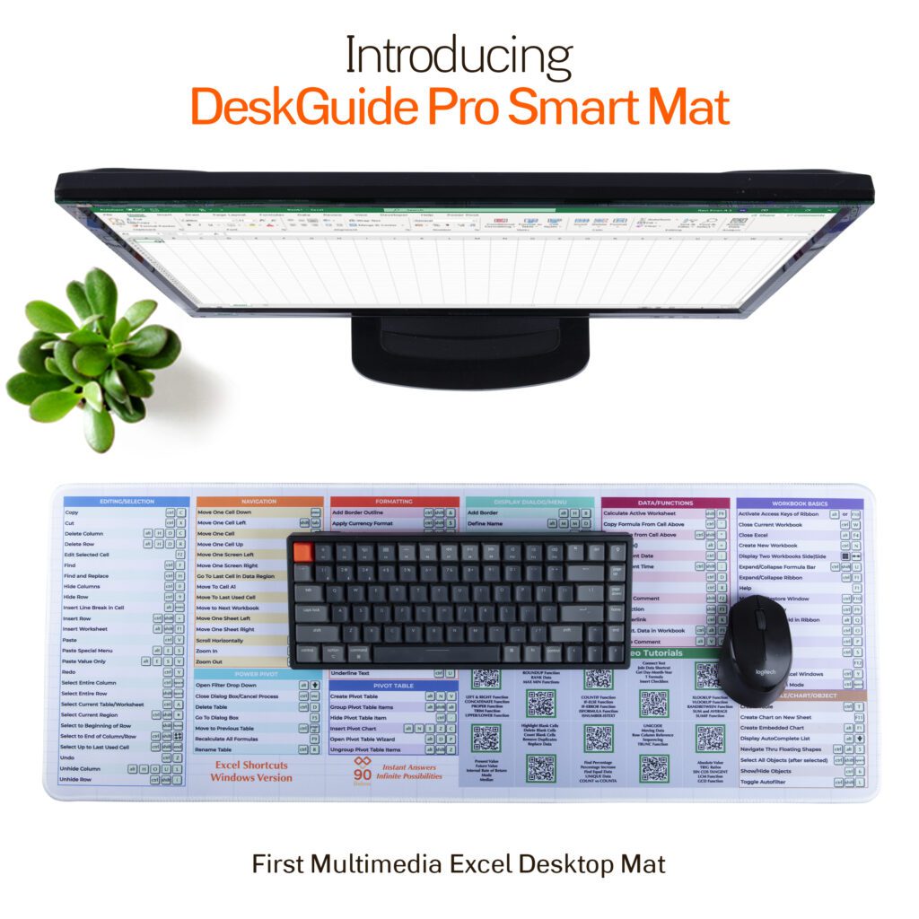 DeskGuide Pro Smart Mat for Excel – 90 Below
