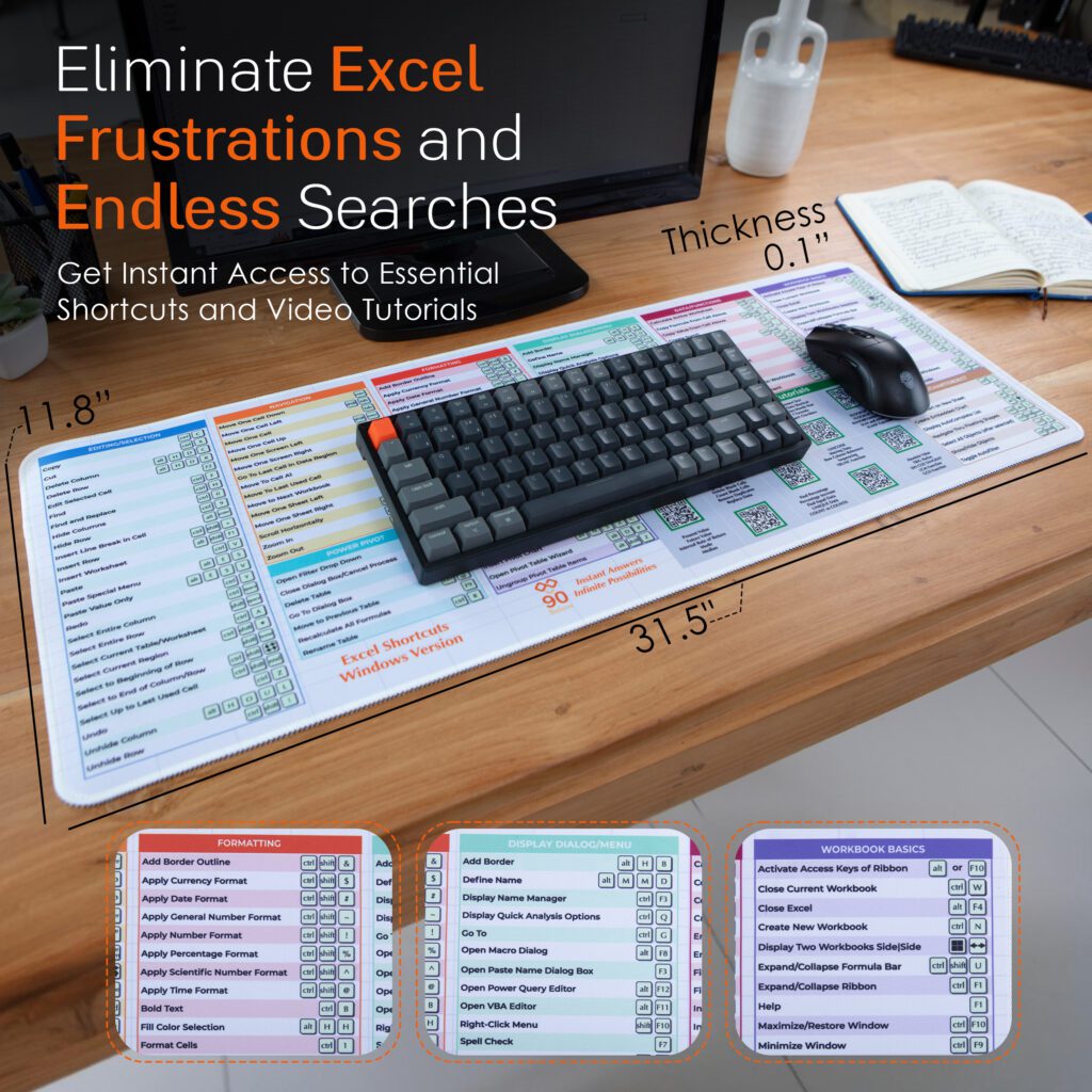 DeskGuide Pro Smart Mat for Excel – 90 Below
