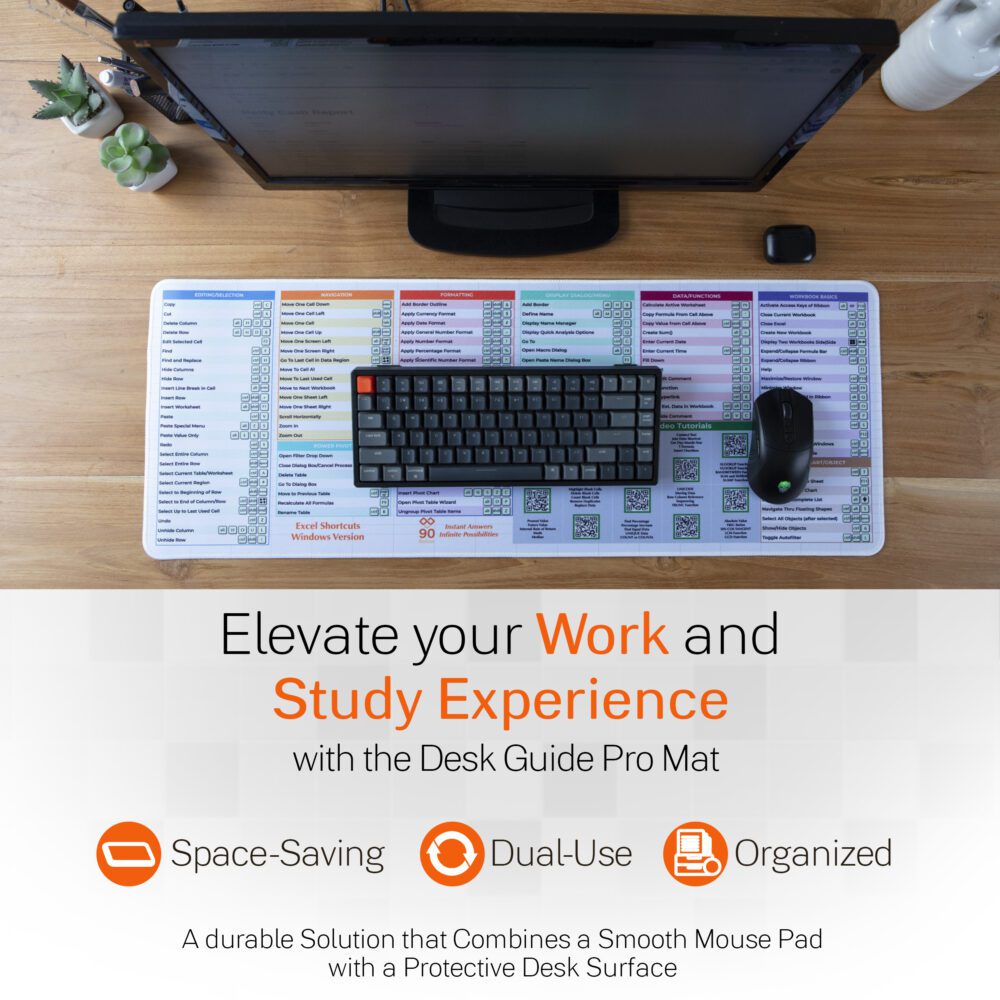 DeskGuide Pro Smart Mat for Excel – 90 Below
